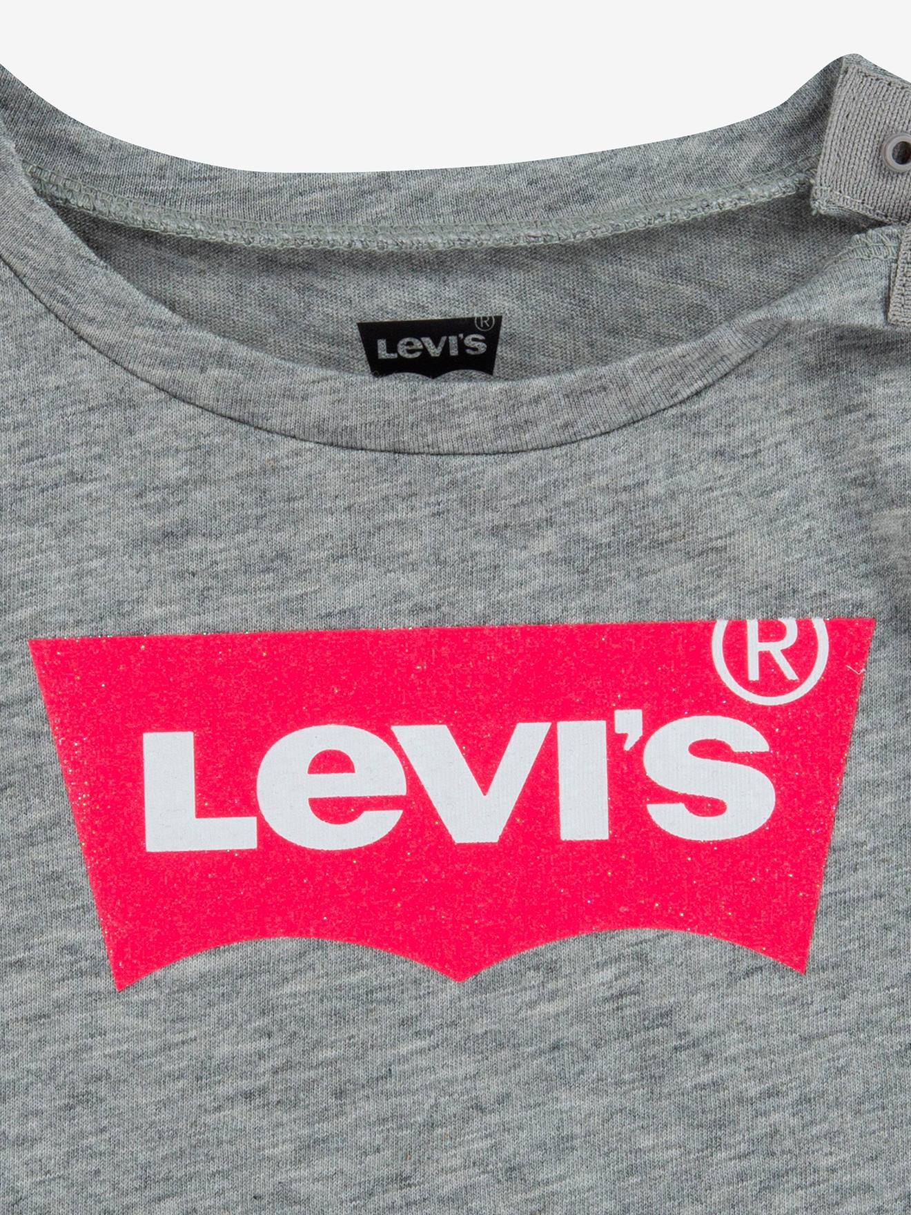 Camiseta infantil Levi's® Batwing cinza