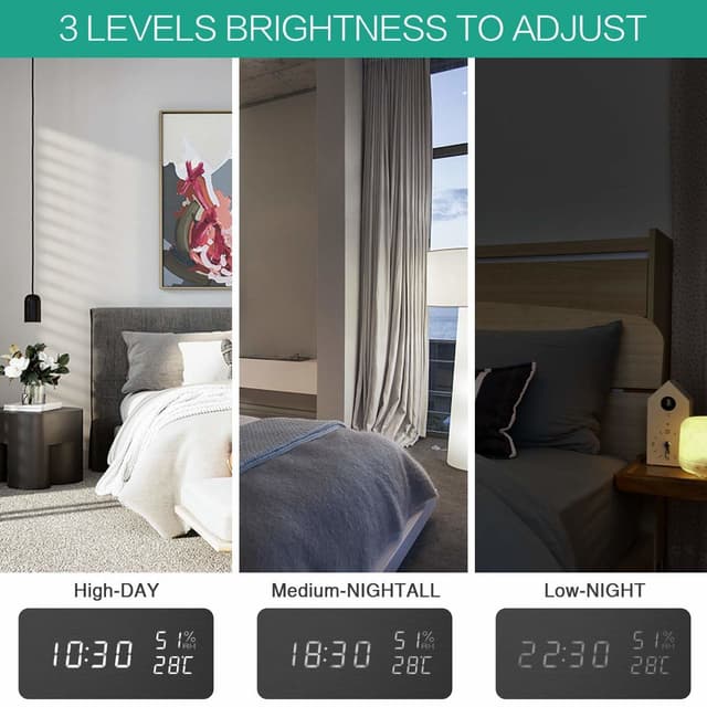 Digital LED vækkeur