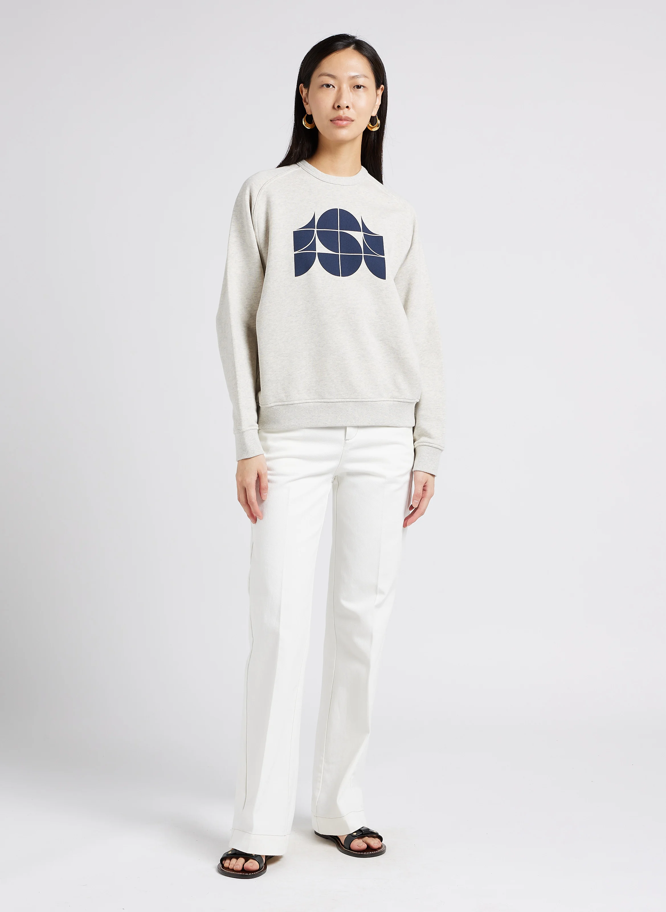 CALIFORNIA - Jean bootcut en coton | Blanc