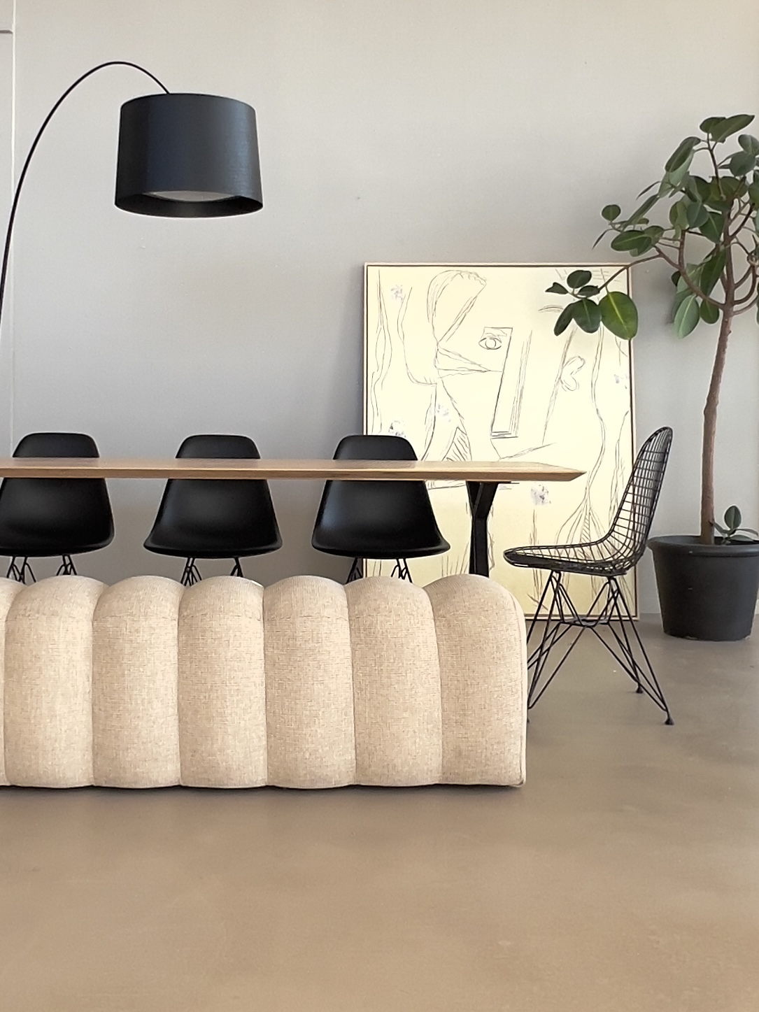 Eetkamerbank Candy cube blossom 180 cm