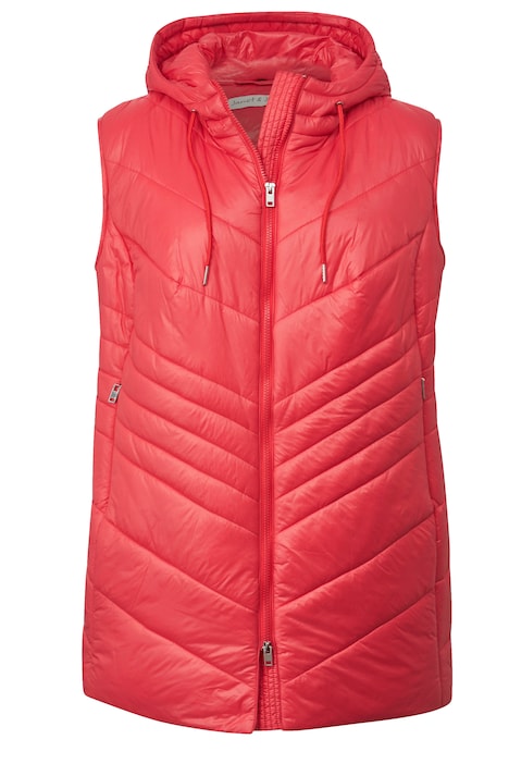 Steppweste, Straight Fit, Kapuze, 2-Wege-Zipper