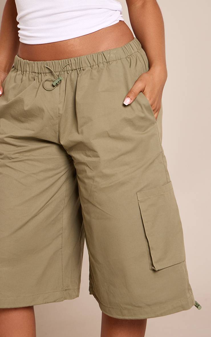 Kaki Short Cargo Petite Avec Cordon De Serrage À L'ourlet