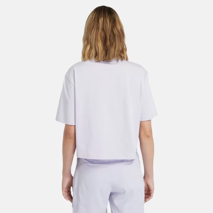 T-shirt à logo pour femme en violet