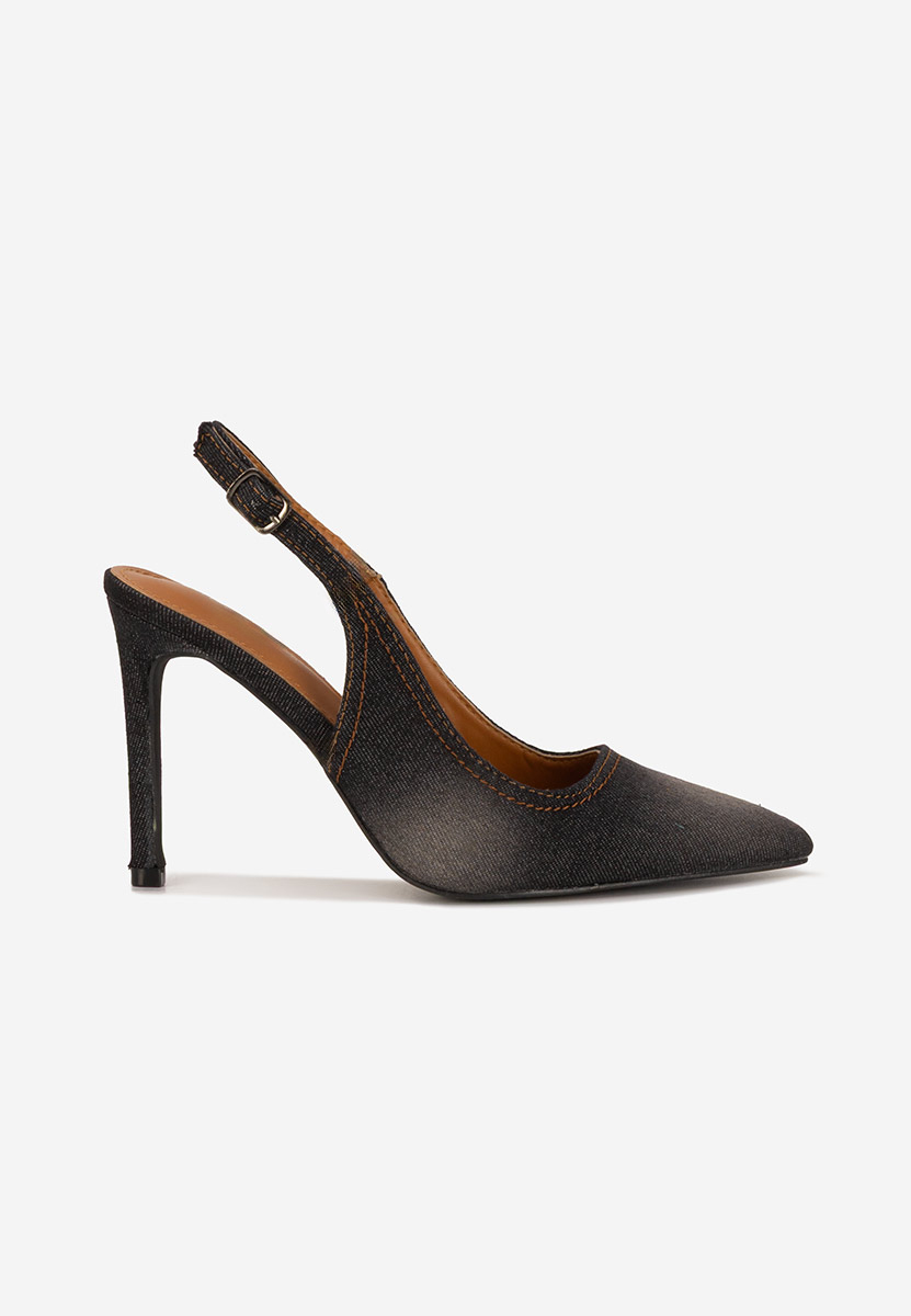Chaussures slingback noirs Aliomia