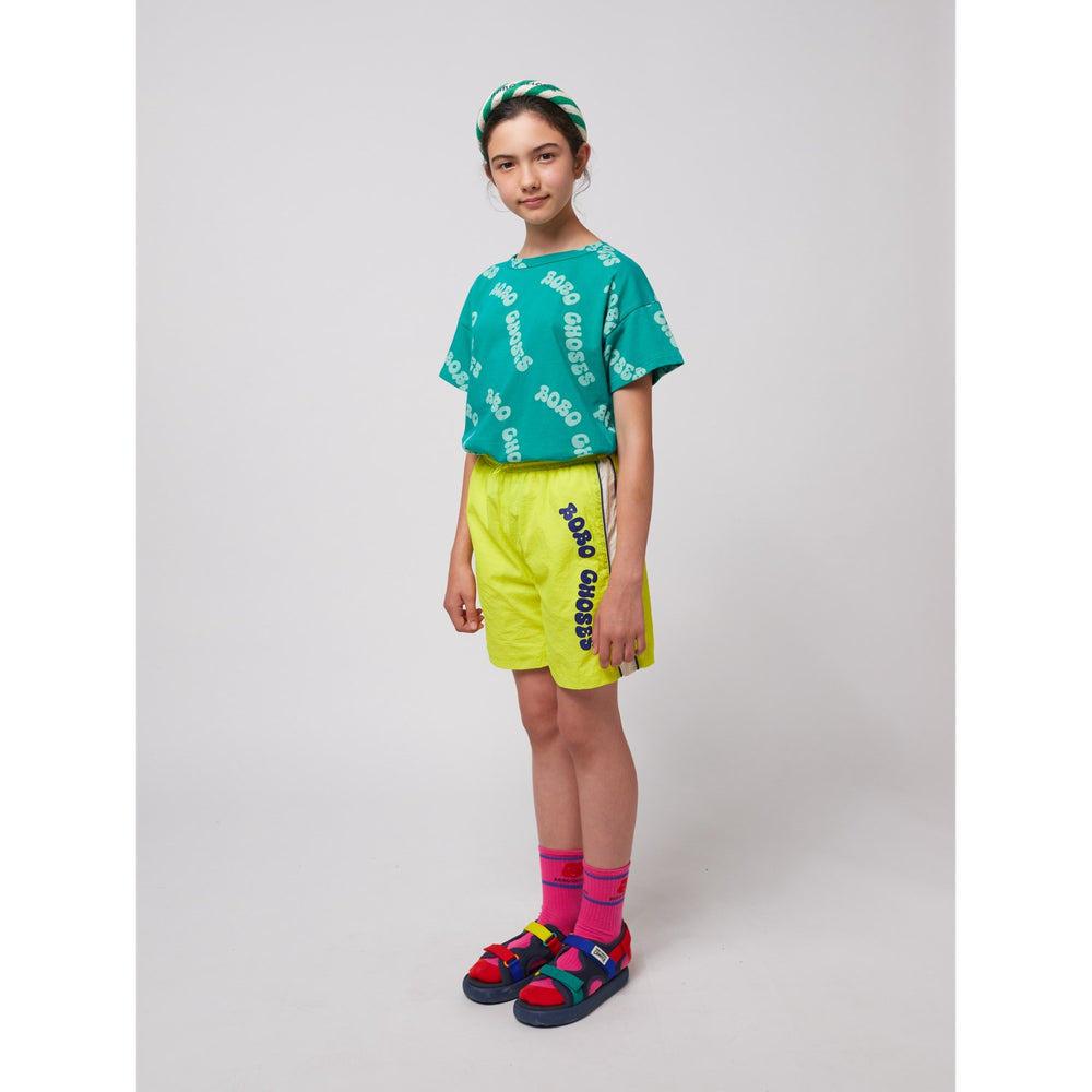 Køb Bobo Choses Light Yellow Wavy Tracksuit Bermuda Shorts
