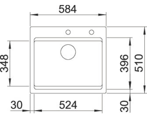 Blanco ETAGON 6 spoelbak, 584 x 510 mm, magnolia glanzend, 525157