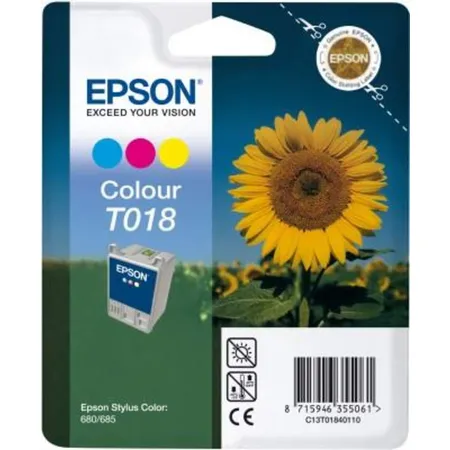 Epson Original Tintenpatrone T018 cyan, magenta und gelb