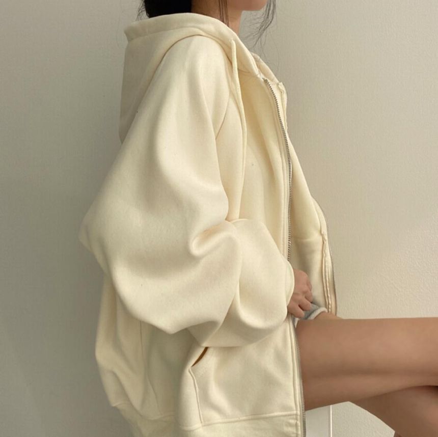 palajana - Effen oversized hoodie met rits