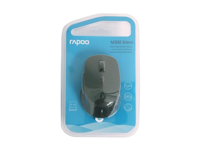 Rapoo Maus M300 Silent Dark Grey Kabellose Multimodus-Maus