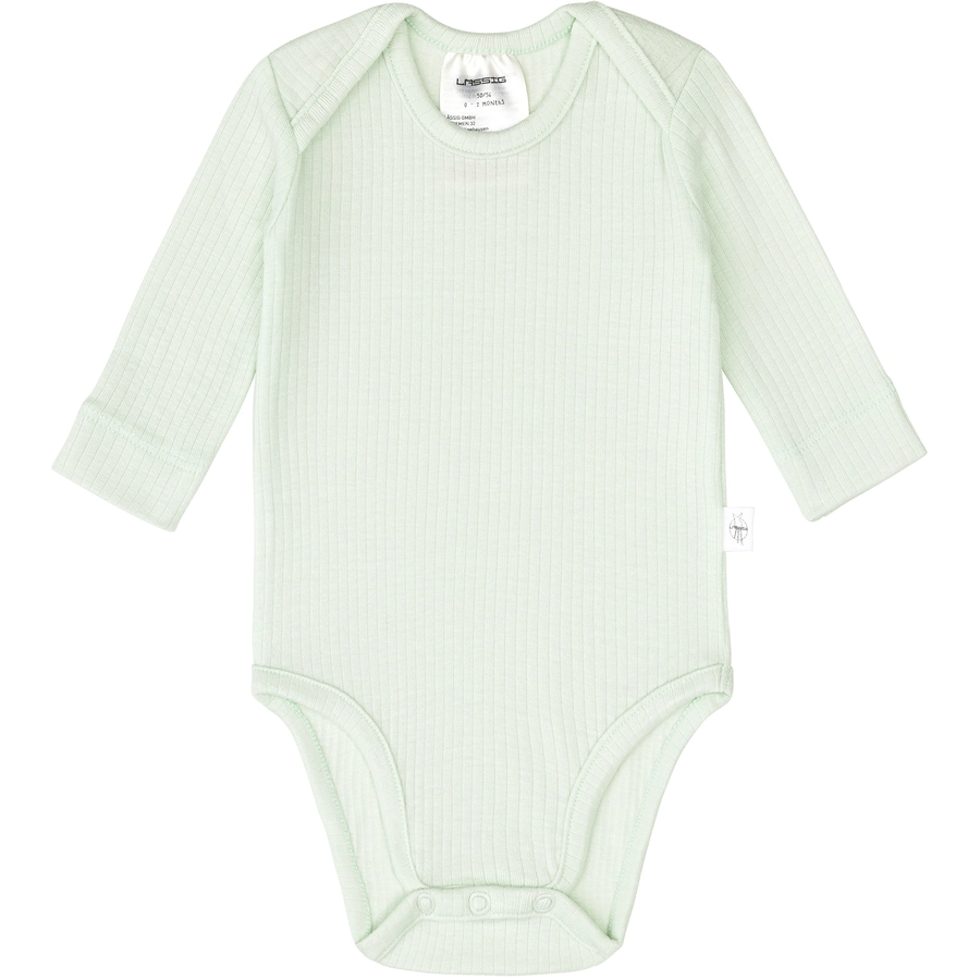 LÄSSIG Baby Body langarm gerippt mint