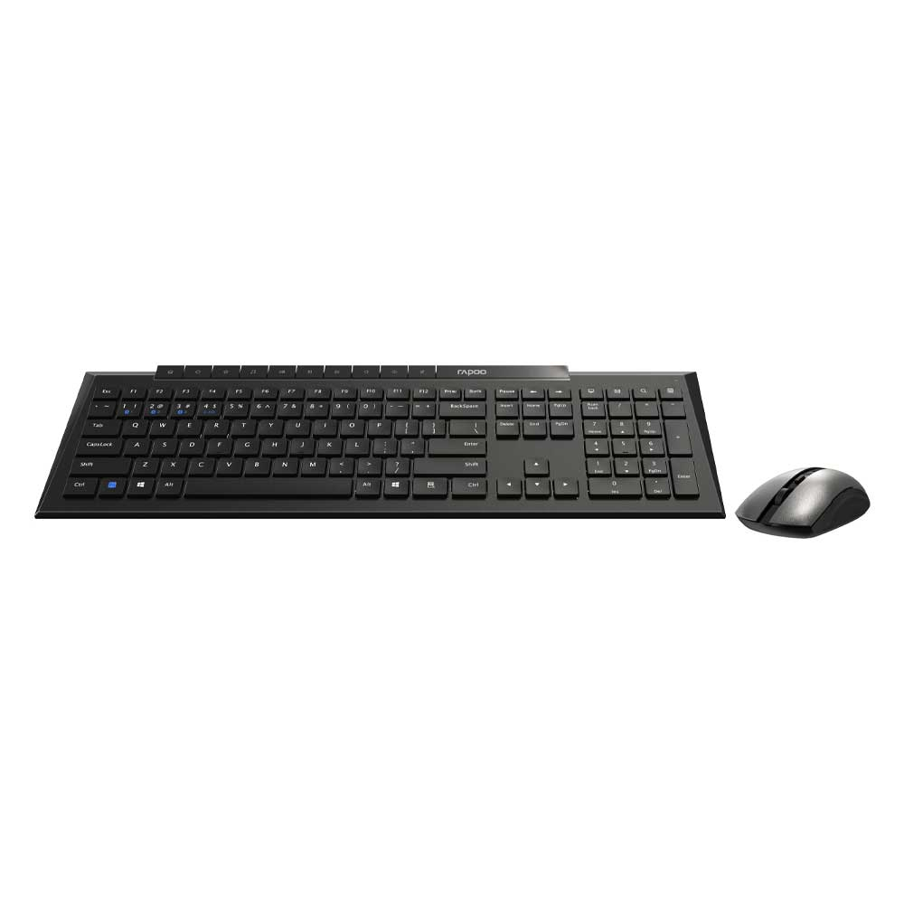 8210M Bluetooth Tastatur Optical Deskset Multi-Mode Wireless Keyboard Schweizer Layout   Maus (13572) - Schwarz