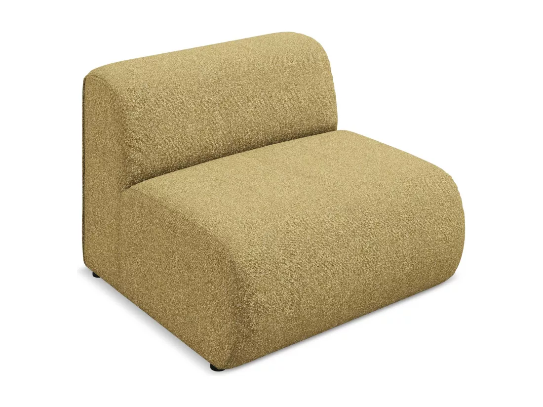 Fauteuil pour canapé modulable en tissu texturé - moutarde - EKAHI