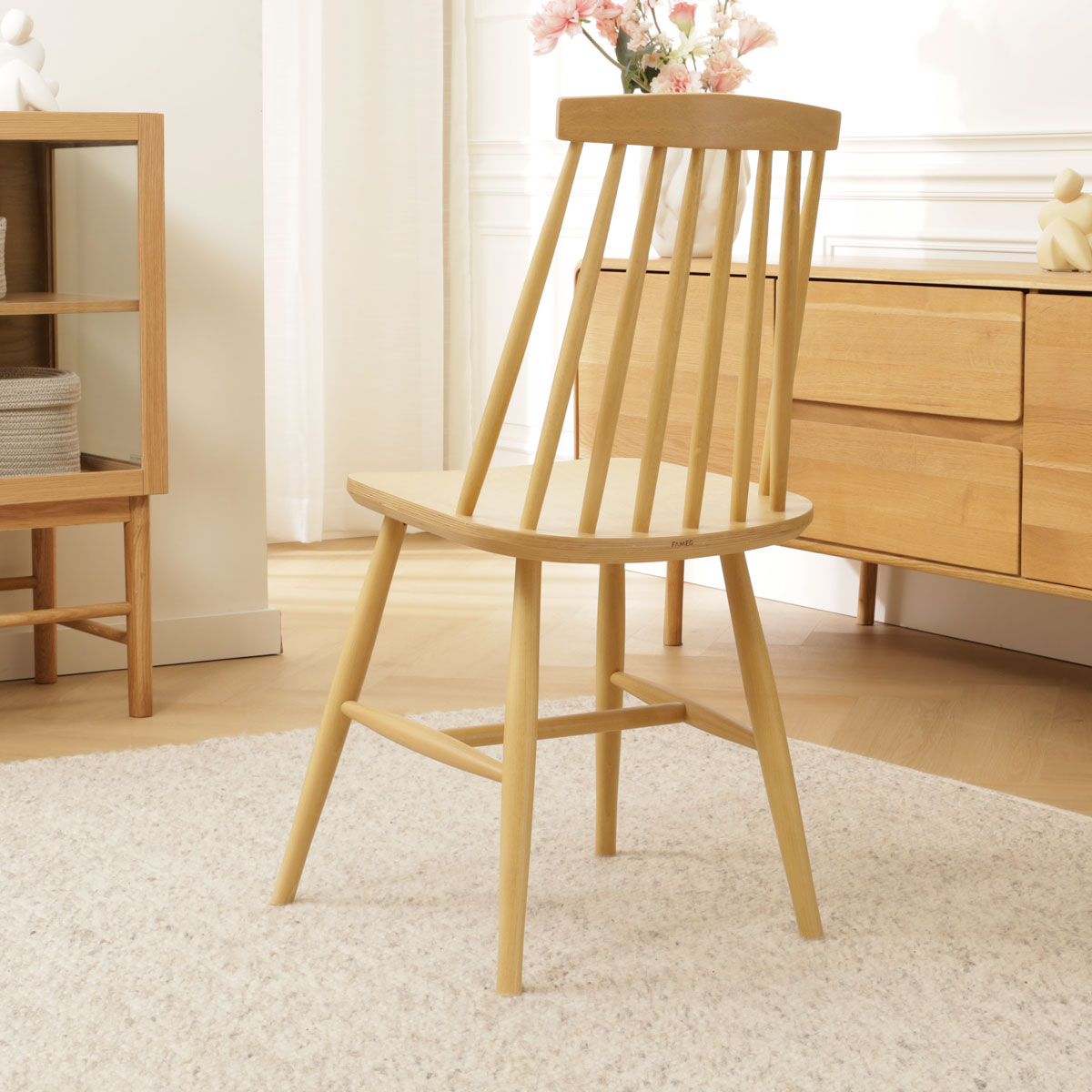 Houten spijlenstoel Filou - naturel