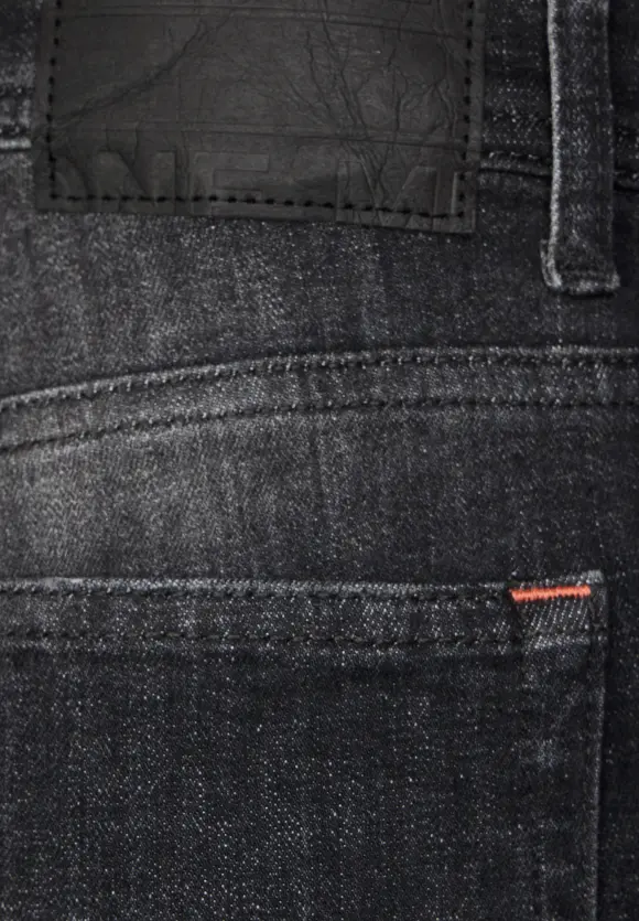 Regular Fit Jeans Shorts - black random wash