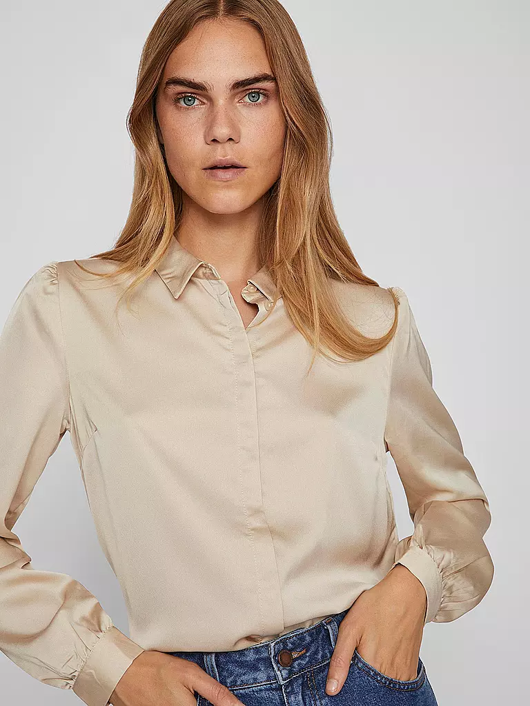 VILA Bluse VIELLETTE beige