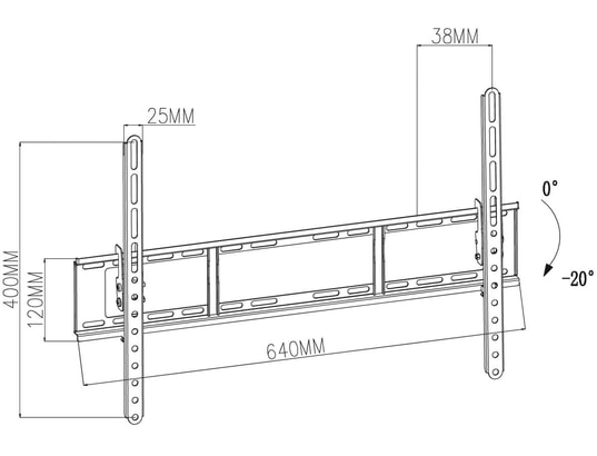 NEDIS - Support mural TVWM1151BK