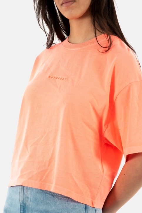 tee shirt superdry code surplus micro os boxy t7g pastelline coral