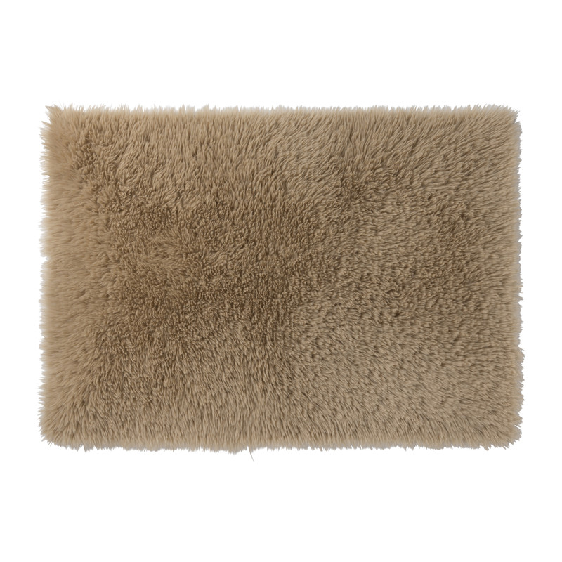 Vloerkleed hoogpolig - bruin - 120x180 cm