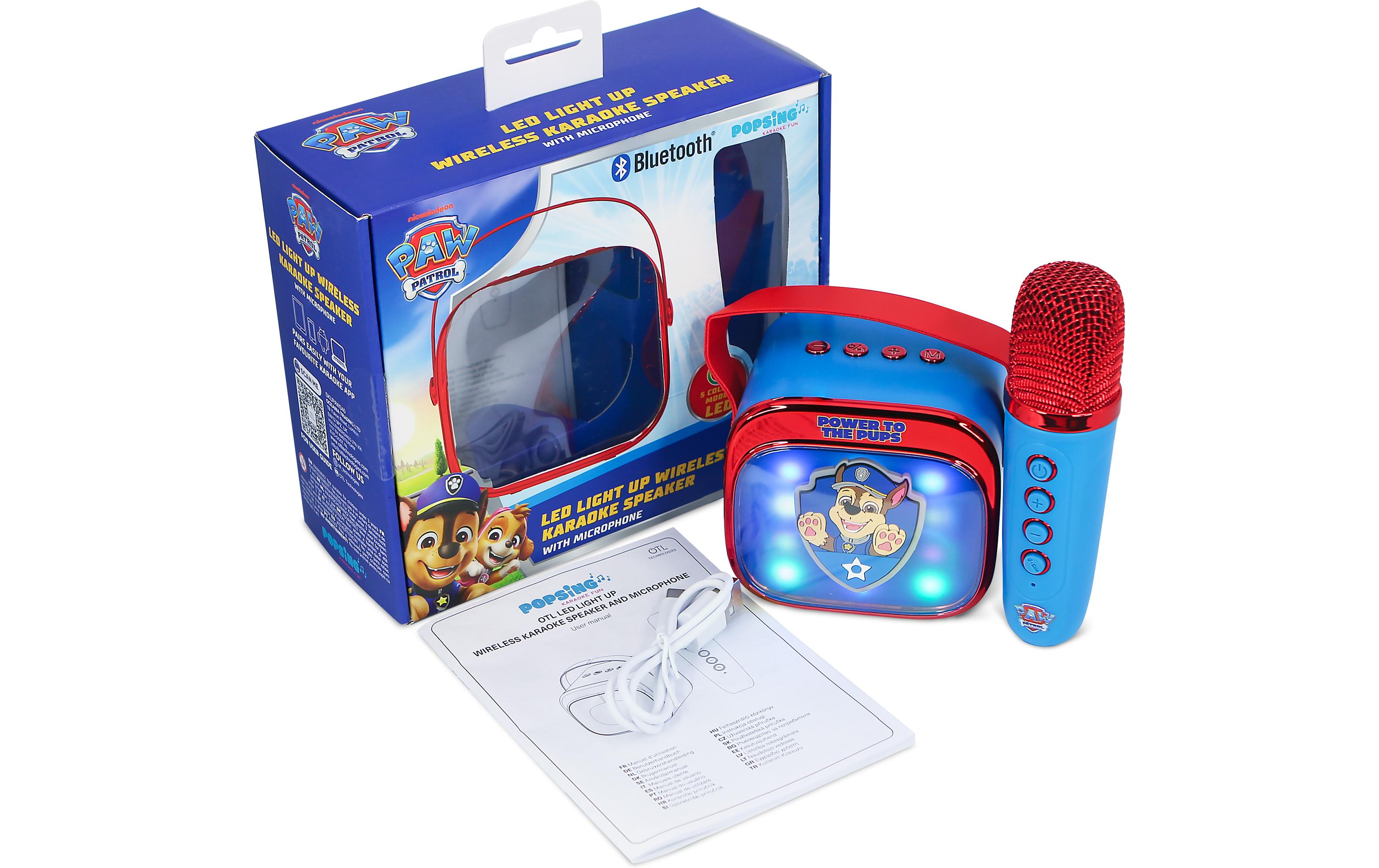 Paw Patrol LED Wireless Karaoke Lautsprecher und MikrofonMit LED-Leuchten