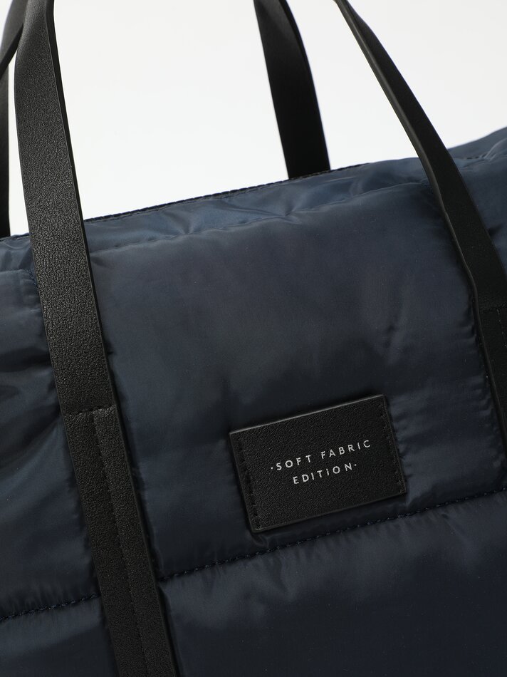Sacola de compras acolchoada em nylon - Azul