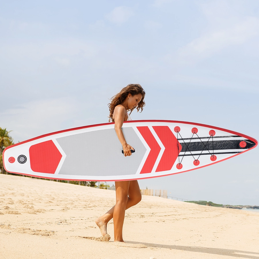 Outsunny Paddleboard mit rutschfester Belag weiß