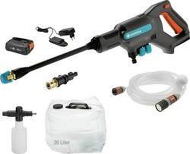 GARDENA AquaClean 24/18 V P4A Premium Set - Drukreiniger - Inclusief Accessoires - Mobiele Functionaliteit