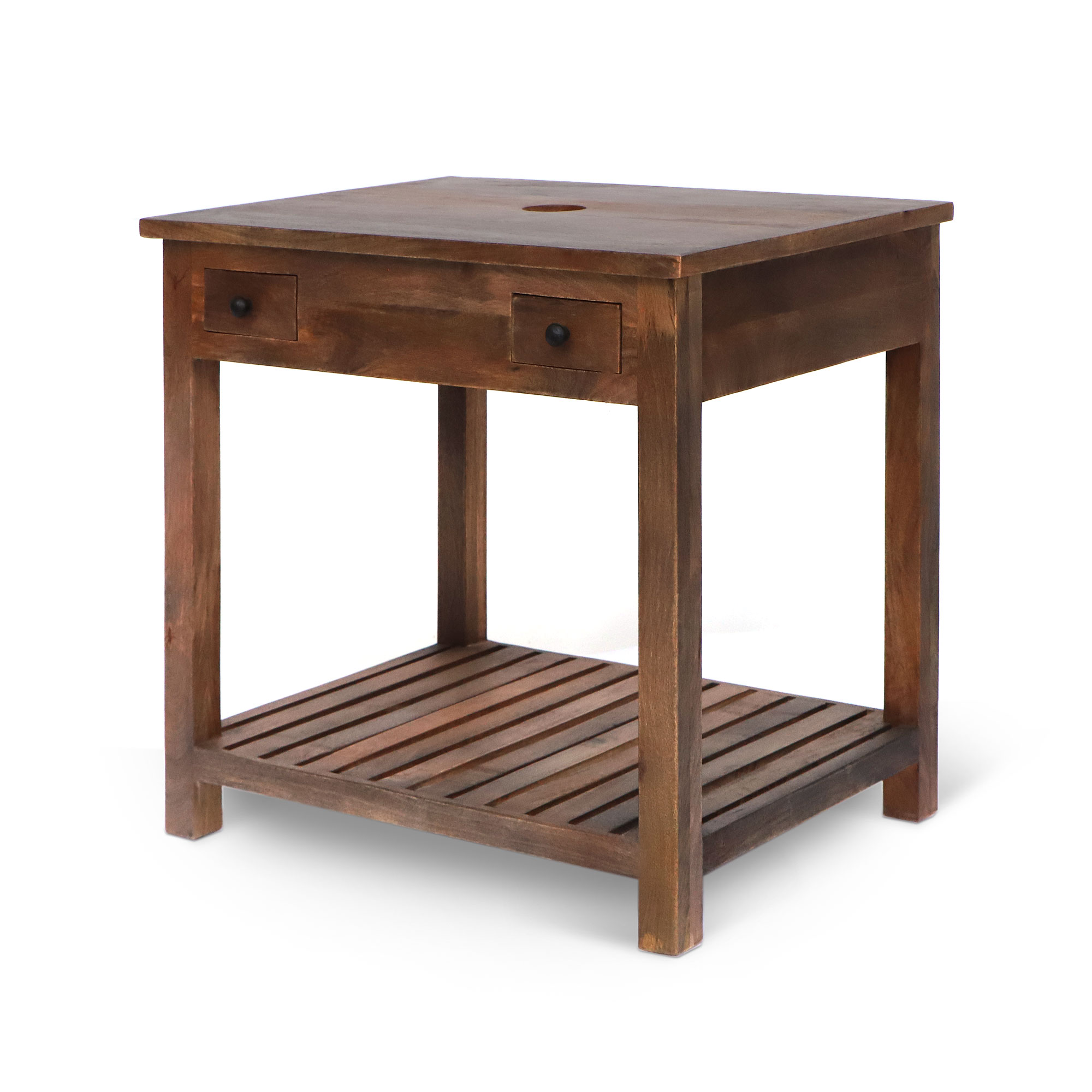 Waschtisch 'Paul' aus Mangoholz, natur, B 80 cm, H 75 cm, L 60 cm von fischer's lagerhaus
