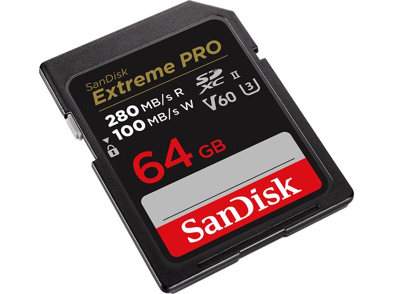 SanDisk SDXC-Karte Extreme PRO UHS-II 64 GB Superschnelle 8K-fähige SD-UHS-II-Speicherkarten