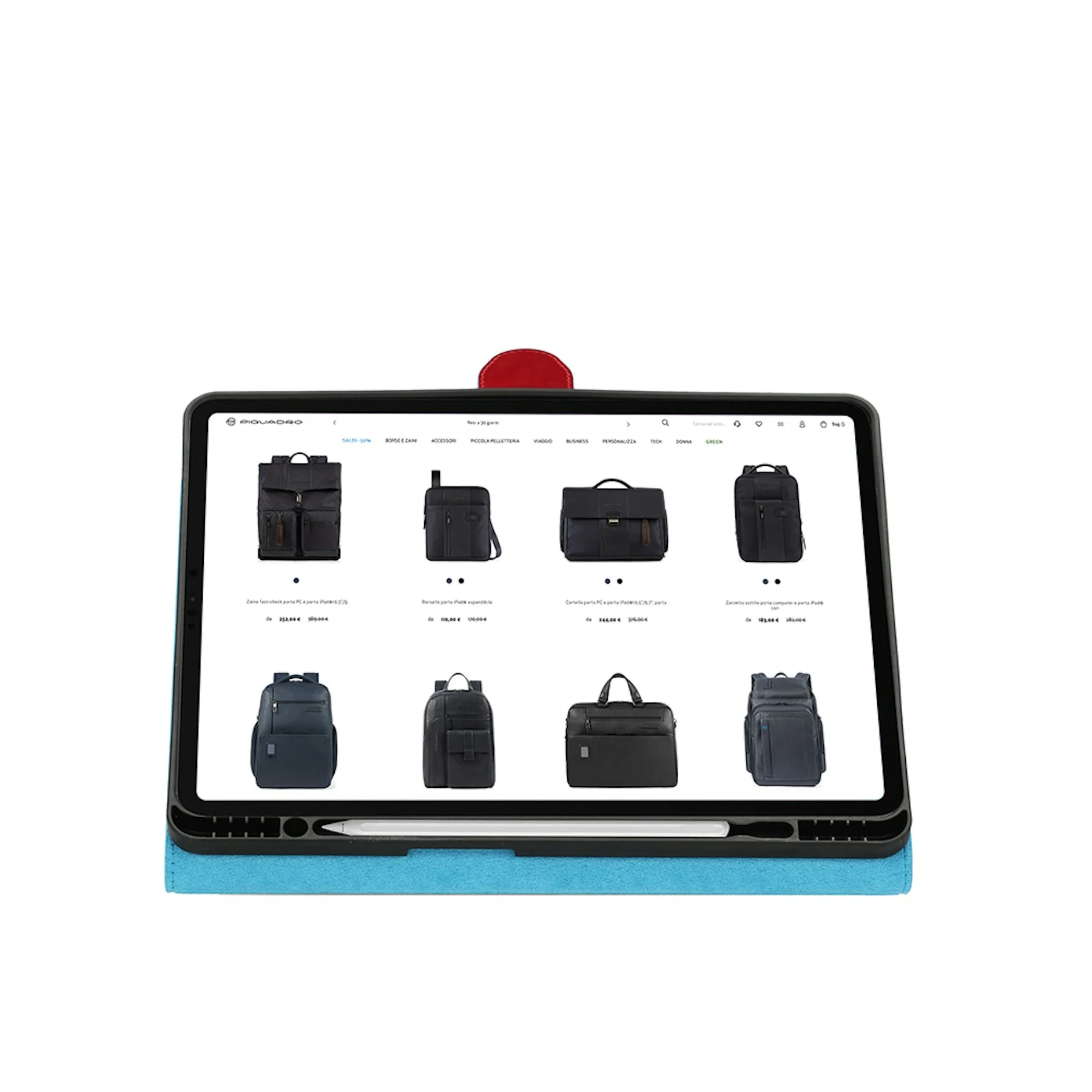 Housse en cuir pour ipadpro 12,9 avec support | Rouge