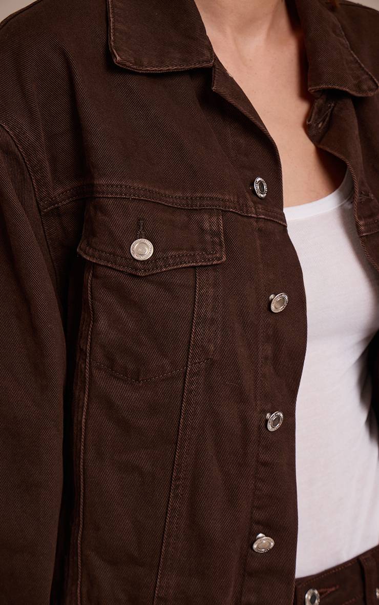 Dark Chocolate Veste En Jean Classique Oversize