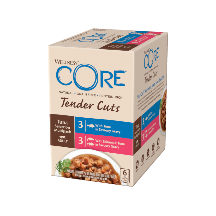 Atum em lata Wellness Core Selection para gatos - Pacote com 6 unidades