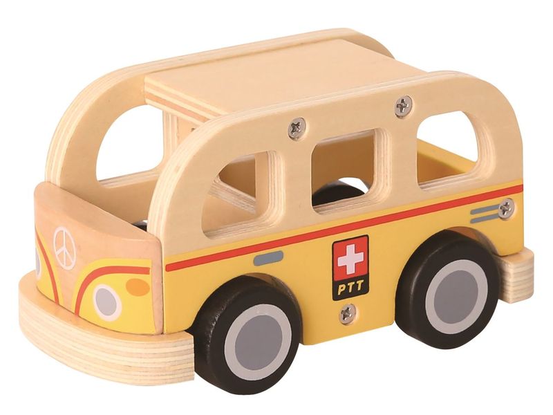 Spielba Holzspielwaren Post-Bus PTT Ein Klassiker auf Rädern