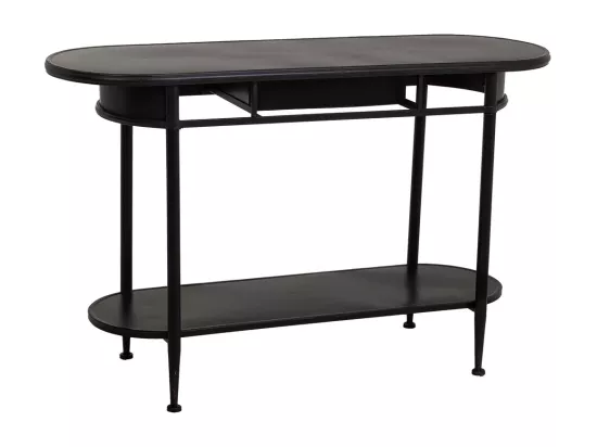Console en métal noir 120x41x75h