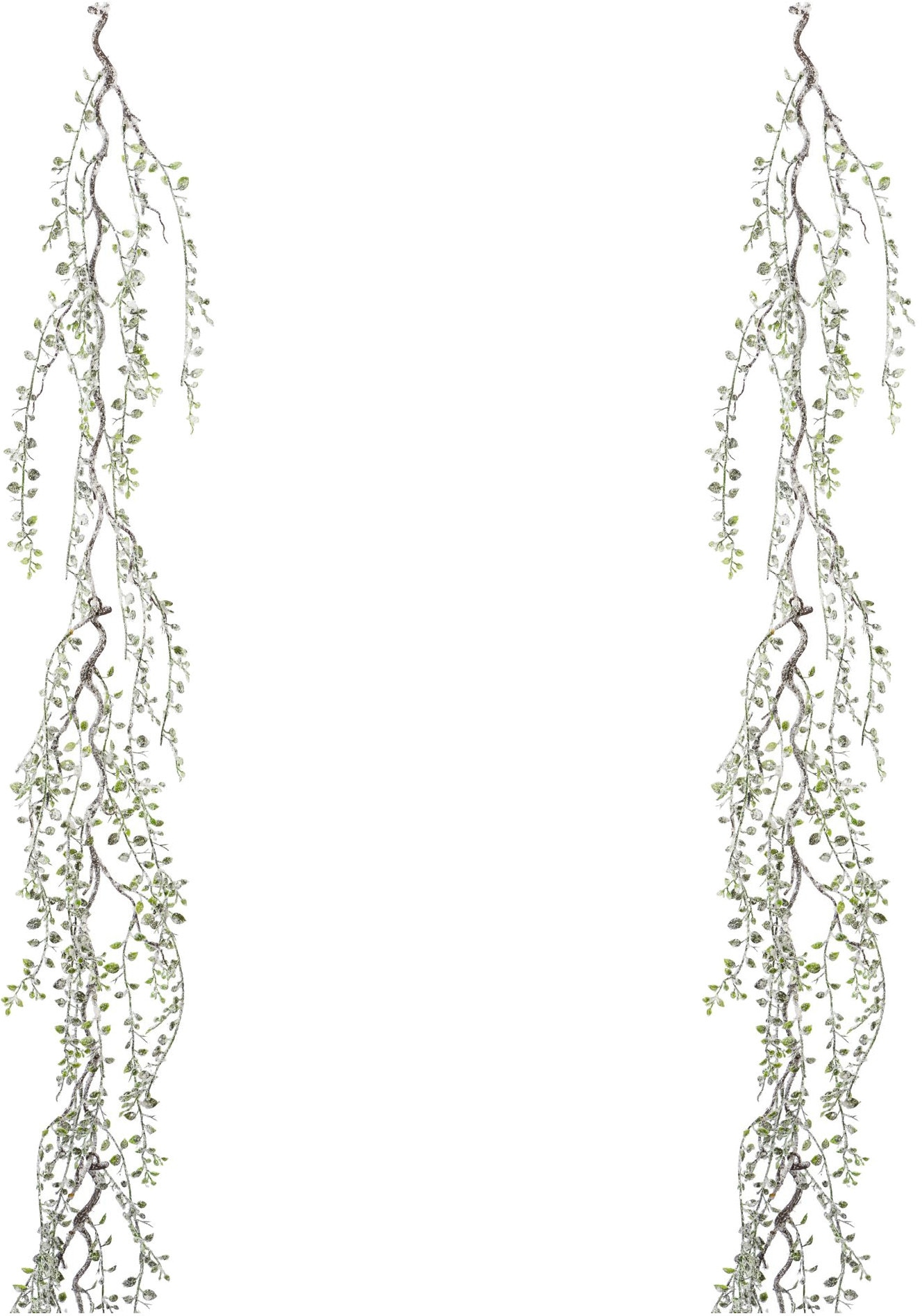 Creativ green Winterliche Kunstpflanze »Weihnachtsdeko, Weihnachtsgirlande« Girlande mit Frost-Optik, Länge 182 cm, 2er-Set