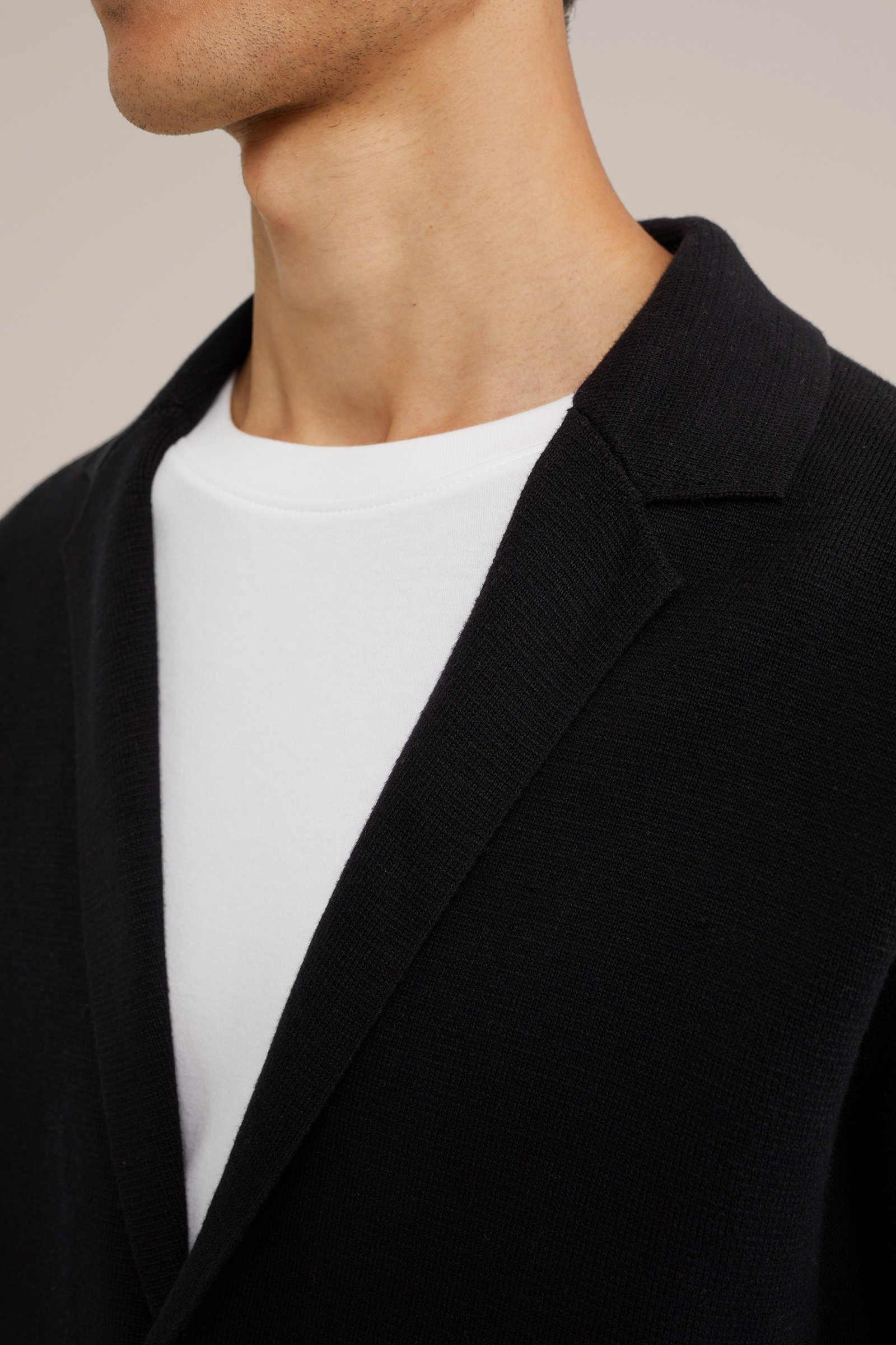fijngebreide blazer WE Fashion Zwart