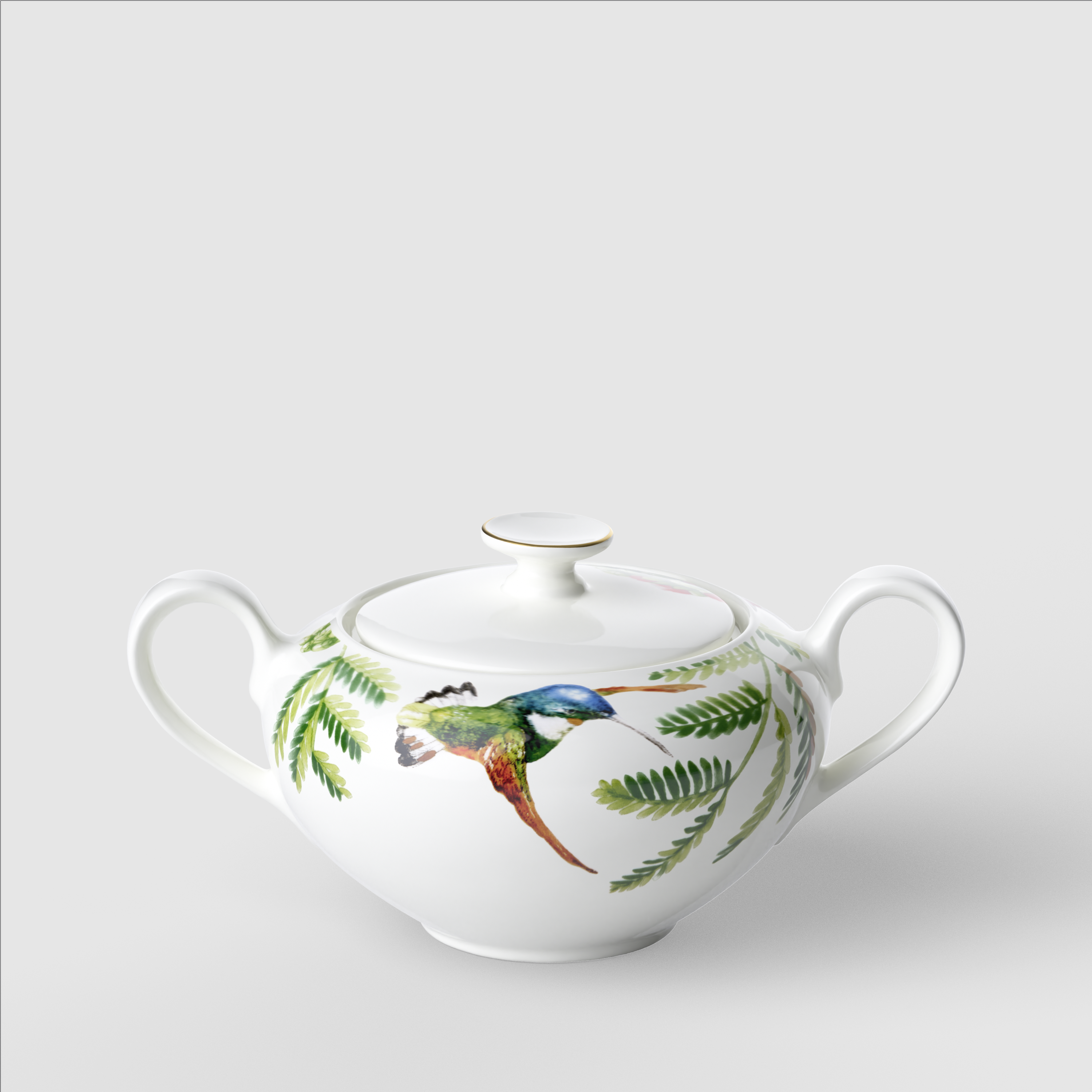 Amazonia Sugar bowl Multi-colored, 9.9 oz, Premium Bone Porcelain