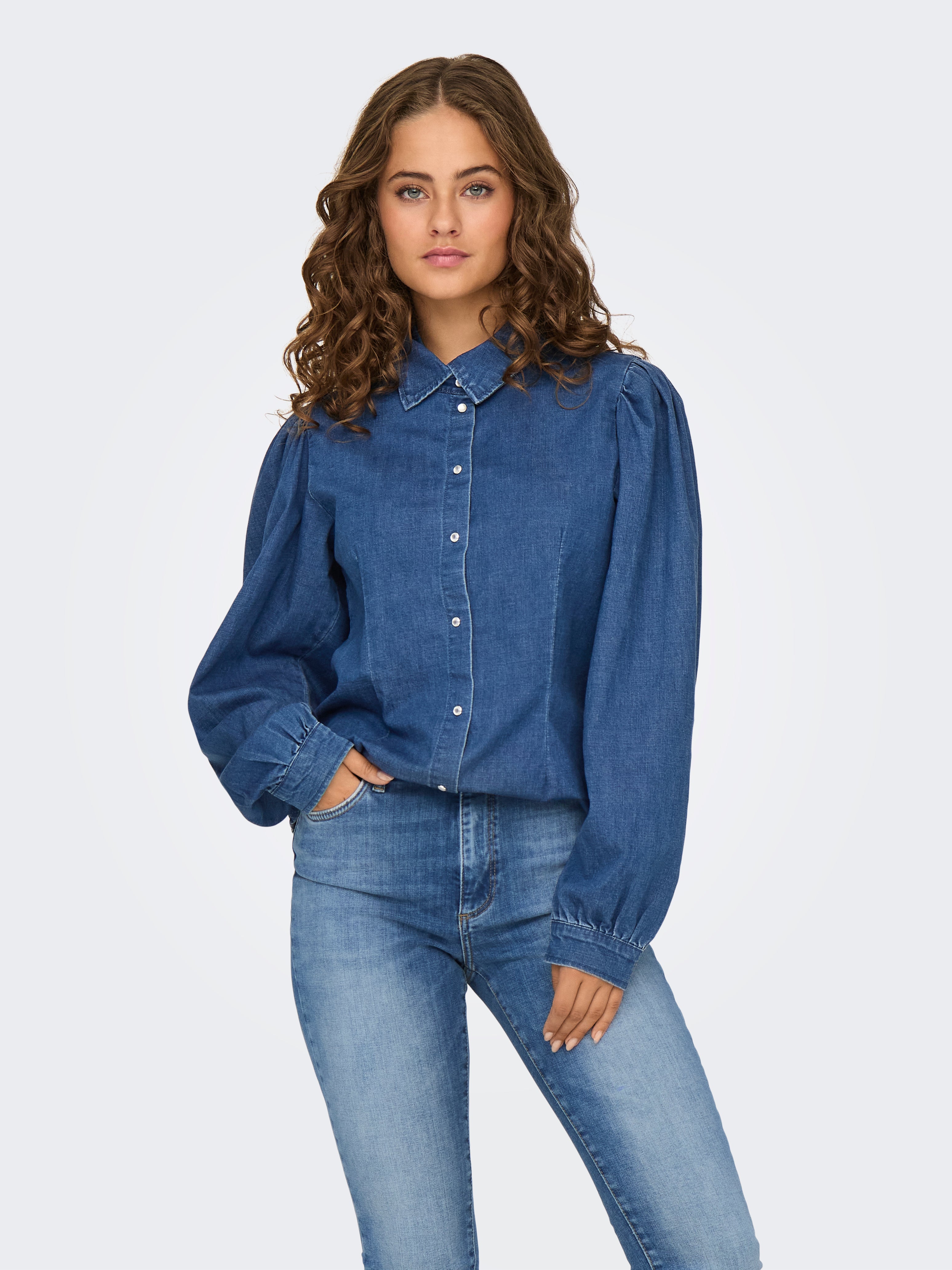 ONLROCCO Jeanshemd Medium Blue Denim