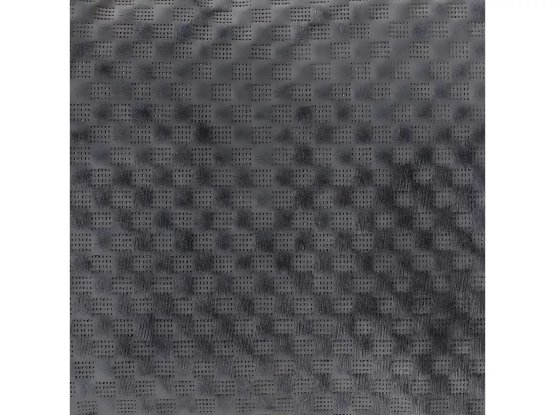Coussin déhoussable Gris en Velours embossé 38 x 58 cm