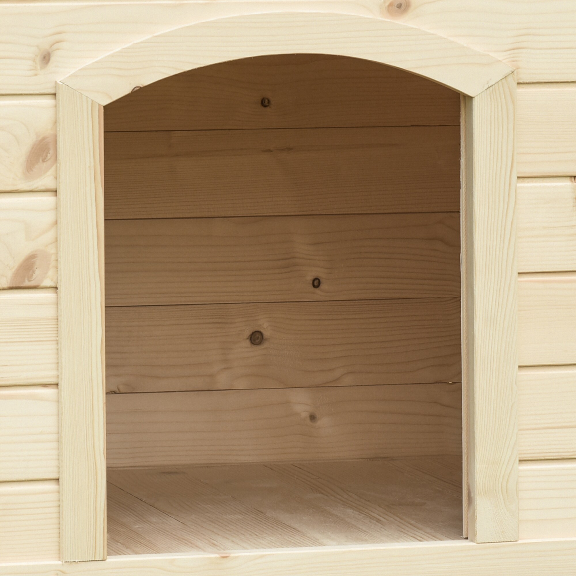 PawHut Tierhaus Faltbares Design, Natürliches Holz Natur 78 x 51 x 62 cm (LxBxH)