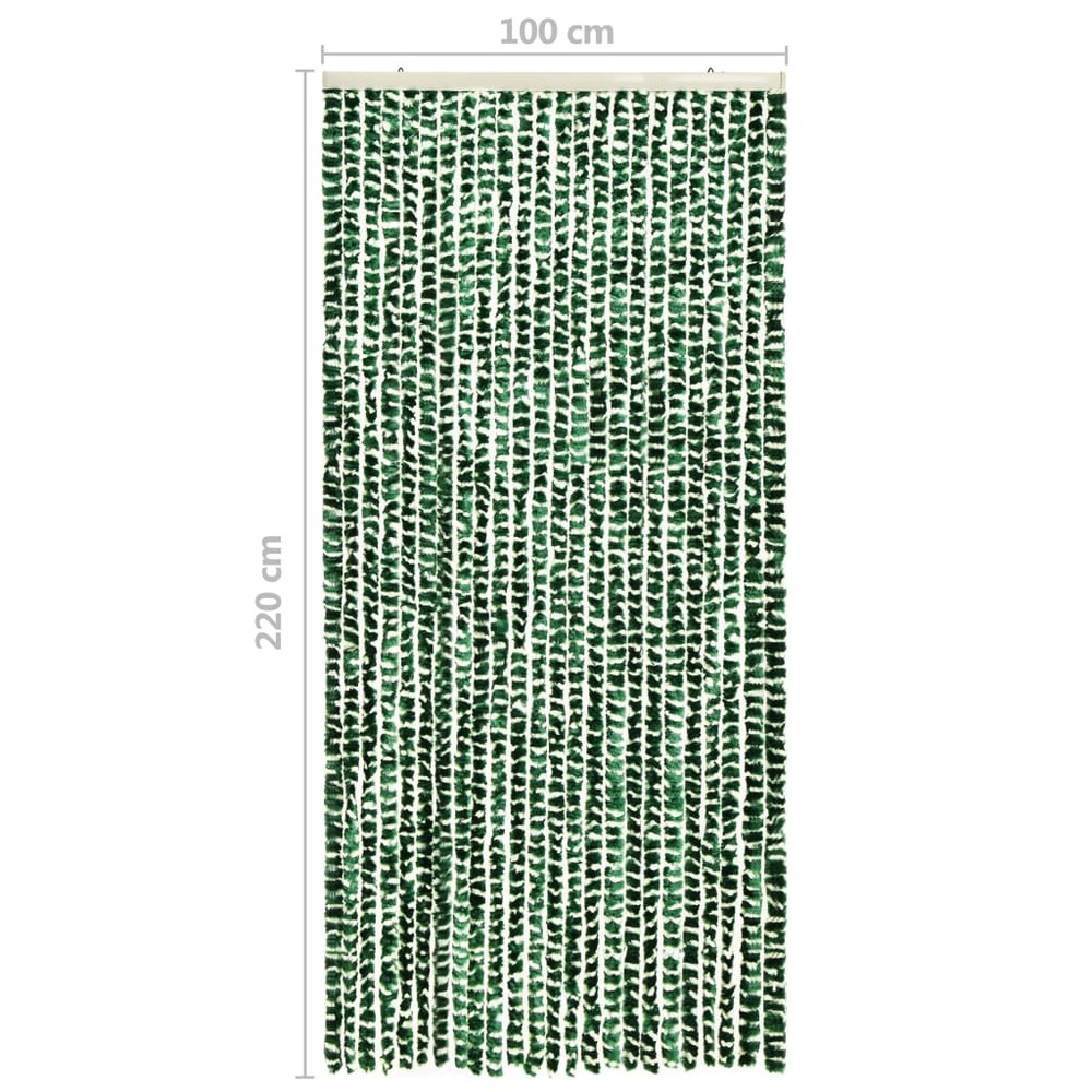 Moustiquaire vert et blanc 100x220 cm chenille