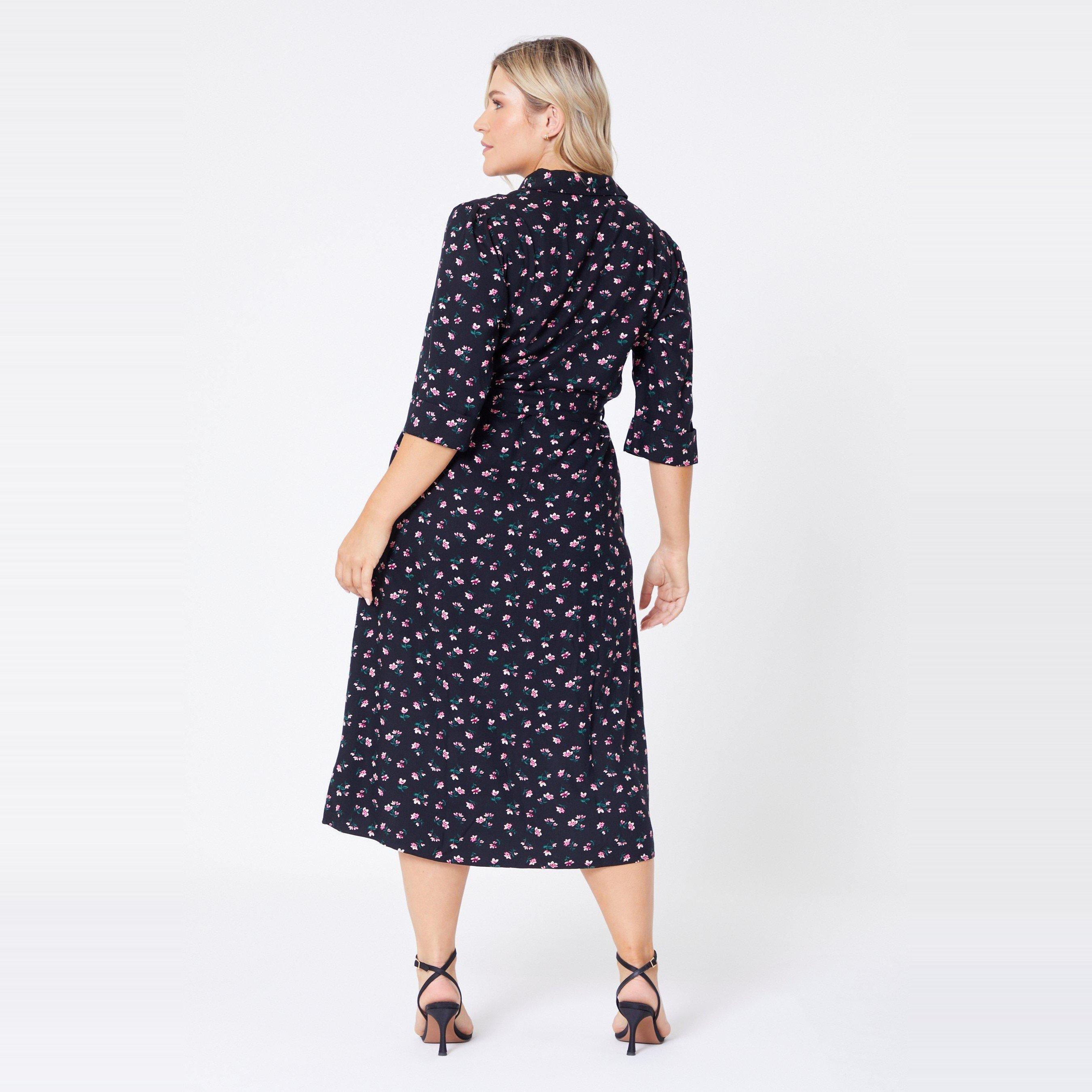 Be You Studio Printed Midi Shirt Dress