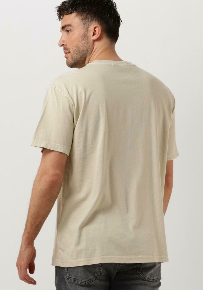 CALVIN KLEIN beige calvin klein t-shirt monologo mineral dye tee