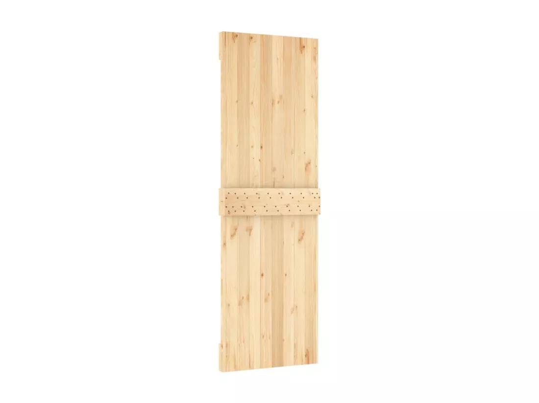 Porte coulissante et kit de quincaillerie 70x210 cm pin massif