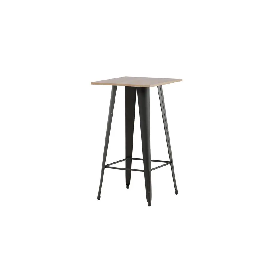 Bartafel Zwart Hout - 60x60x105cm - Tempe