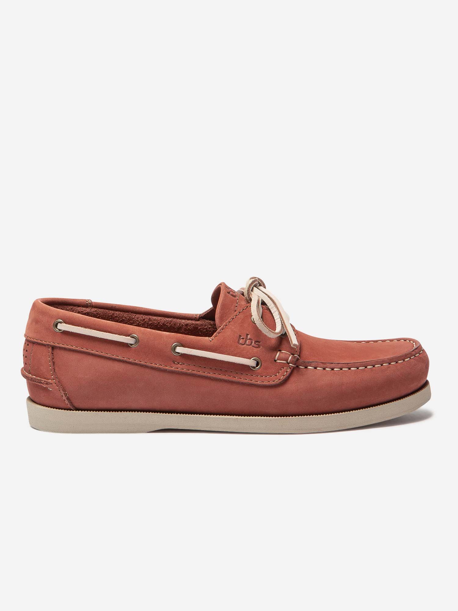Chaussures Bateau Homme Semelle Grip Cuir Brique