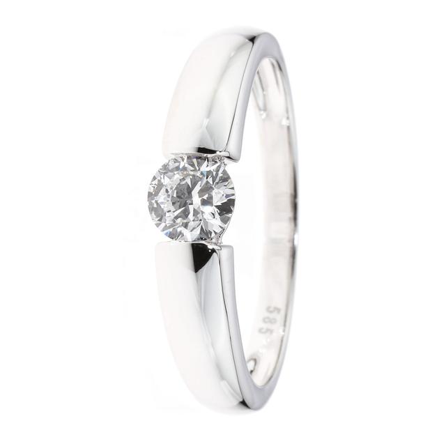 Brillant-Ring in Spannring-Optik, Gold 585 poliert