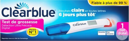 Clearblue Test De Grossesse Détection Ultra Précoce Digital 1 Pièce