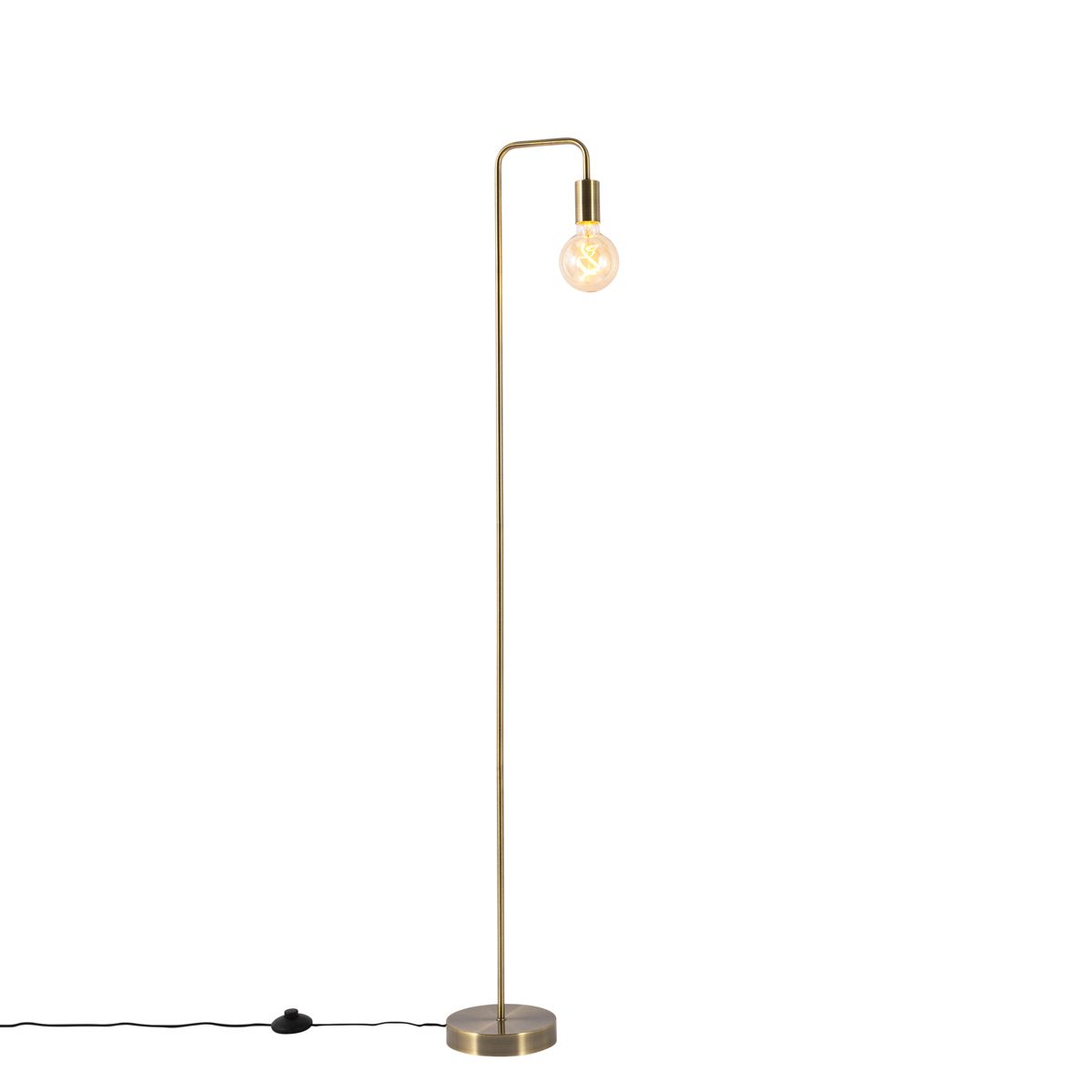 Moderne vloerlamp brons rond 145cm - Facil