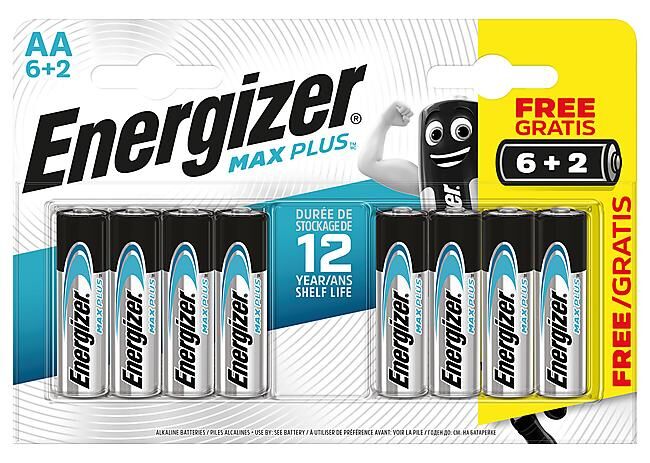 ENERGIZER - PILES MAX PLUS 6+2 AA-LR06