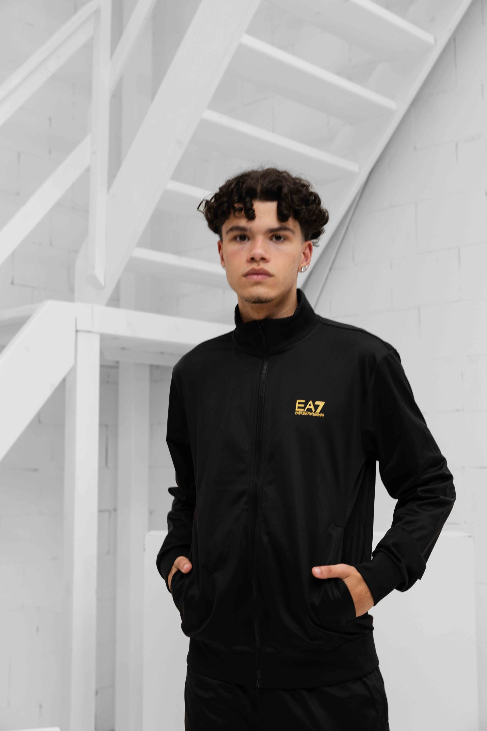 EA7 Emporio Armani 8NPV65 Trainingspak Heren Zwart/Goud
